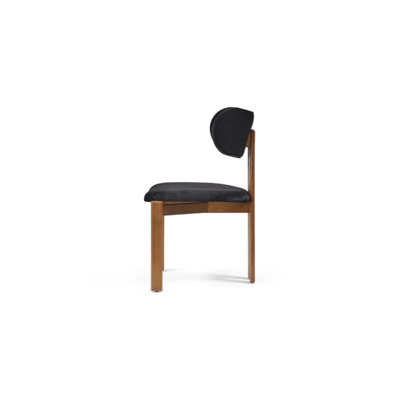 Комплект столове Реал, Дърво, Черен, 4 броя